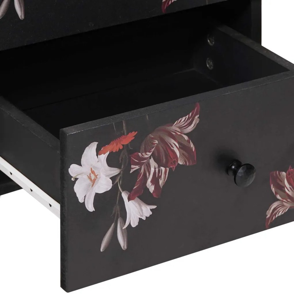 vidaXL Éjjeli asztal fiókkal Barna 40 x 33,5 x 46 cm Tömör Mangófát