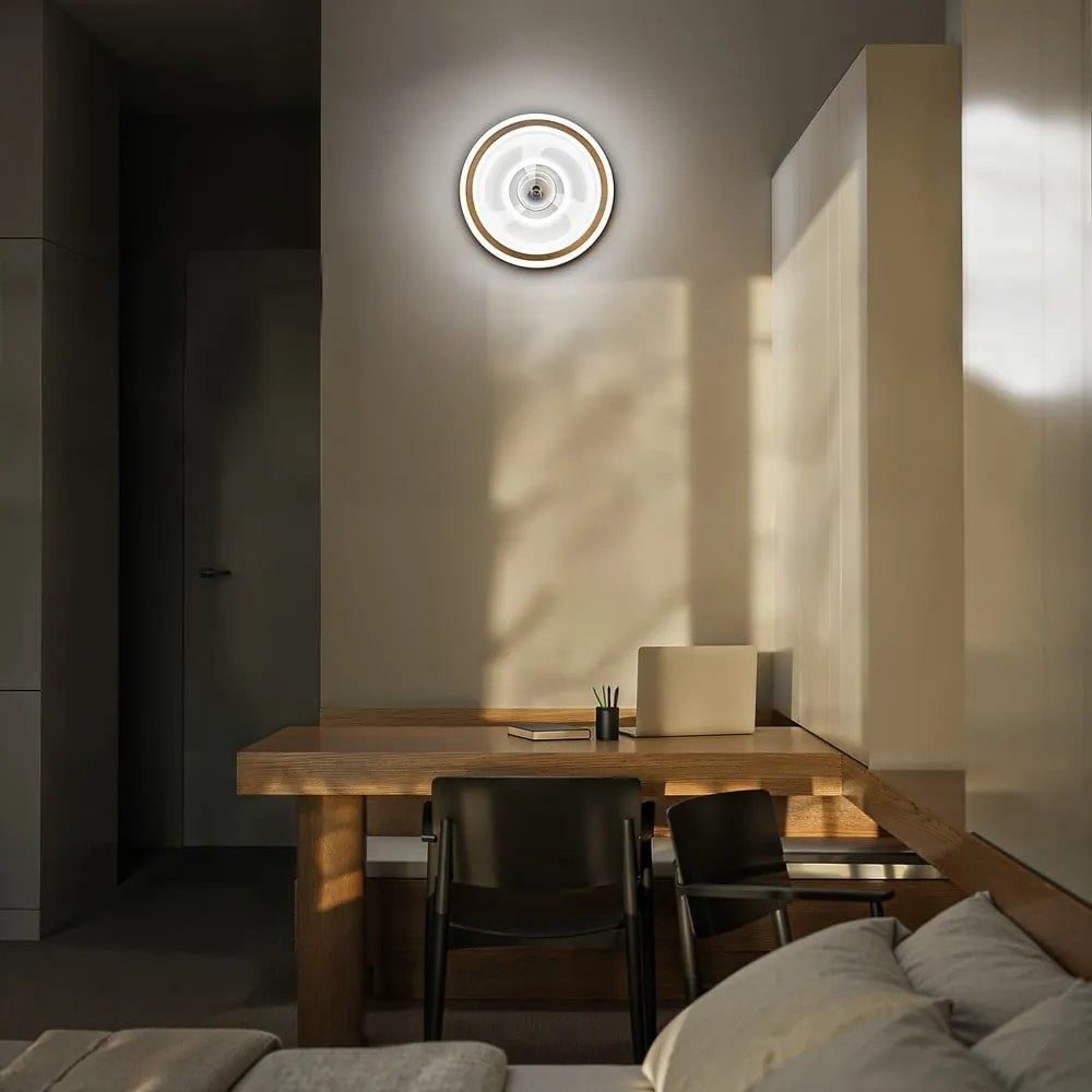 Fehér LED mennyezeti lámpa távirányítóval, ventilátorral Alan Move – SULION