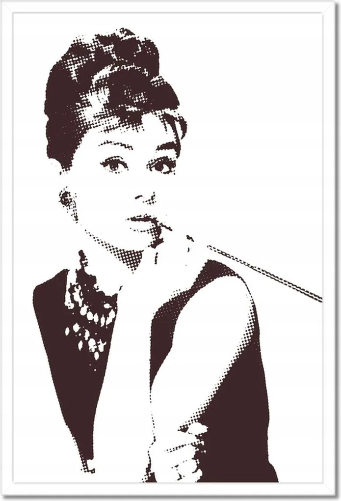 Poszterek keretben 40x60 Audrey Hepburn Szivar