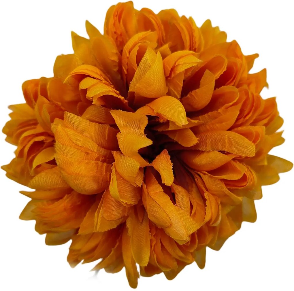 Krizantém, sárga-narancssárga 6 db-os műfej