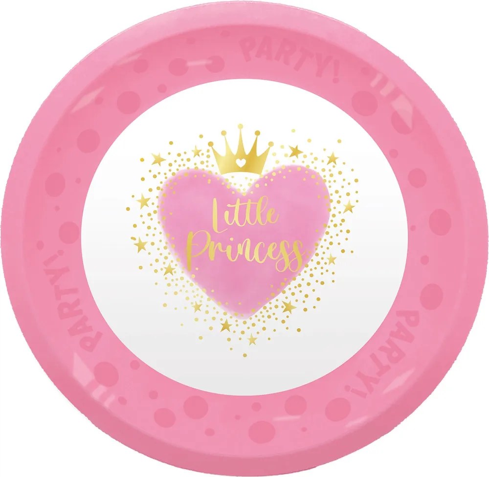 Hercegnők Little Princess micro prémium műanyag lapostányér 4 db-os szett 21 cm