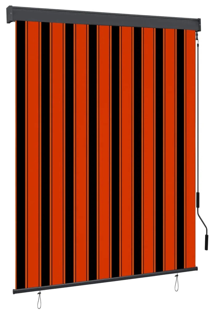 narancssárga és barna kültéri roló 140 x 250 cm