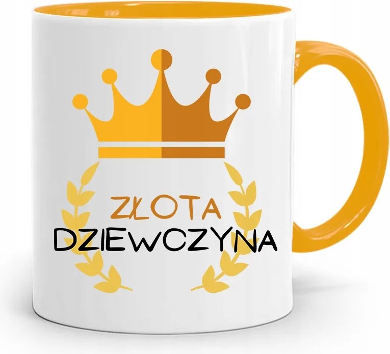 Sárga Bögre A Feleség Lányának Arany Lány nyomott mintával