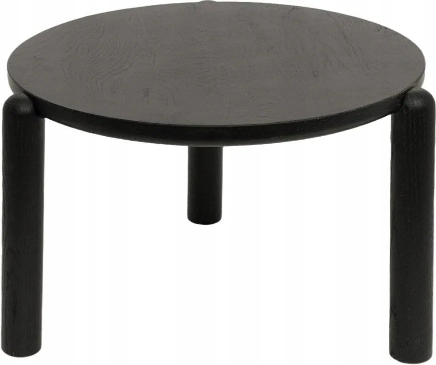 Dohányzóasztal Delicia tölgyfa fekete 60x60x40 cm Homla