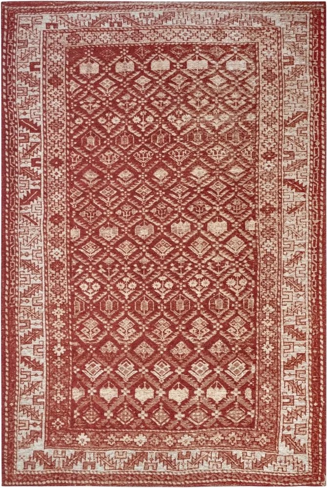 Szőnyeg, konyhai futószőnyeg 80x165cm, lapos szövésű barna hagyományos mintával