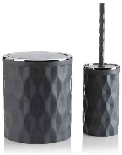 Fürdőszobai készlet REINA 5 db antracit/króm