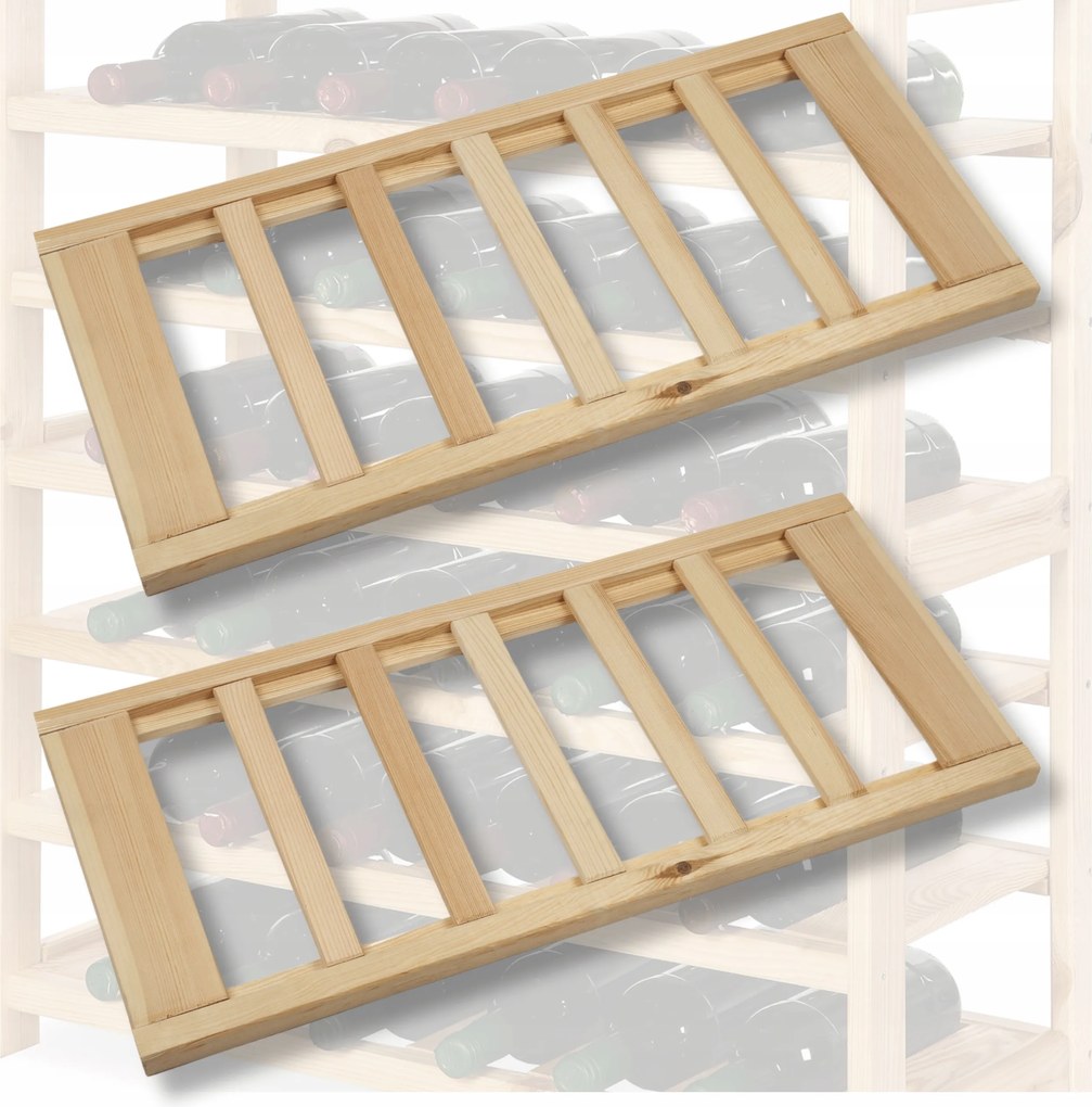 2x Bortartó polc Lsr könyvespolchoz 66,6x31,3 cm fenyő polc Eko palackokhoz