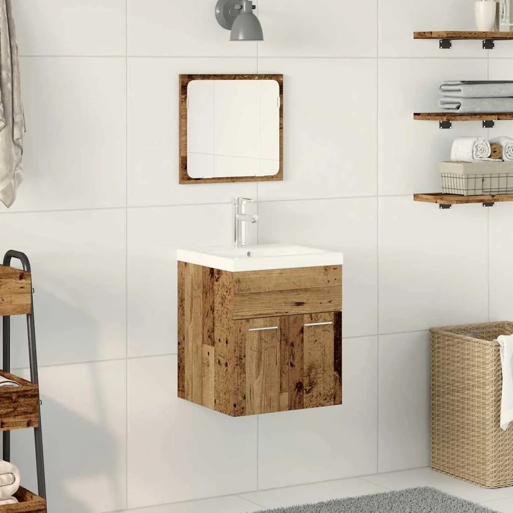 Fürdőszobai Bútor Szett 3 pcs Öreg fa 41 x 38.5 x 46 cm Faanyag