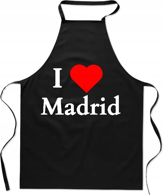 Konyhai kötény nyomtatás I Love Madrid Szeretem Madrid Spanyolország