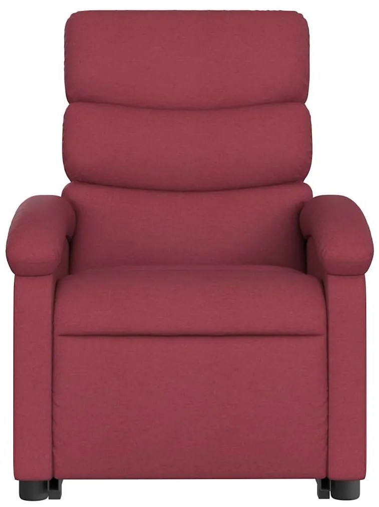 bordó szövet dönthető elektromos álló masszázsfotel