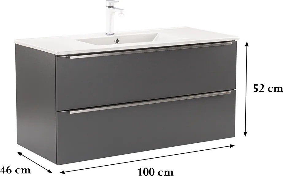 Vario Trim 100 Fürdőszoba alsó szekrény mosdóval