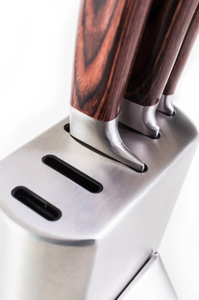 G21 Gourmet Steely 5 darabos késkészlet acél tartóval (60022164)