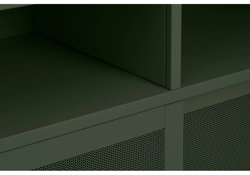 Sötétzöld fém szekrény tolóajtóval 90x180x40 cm Veep – Unique Furniture