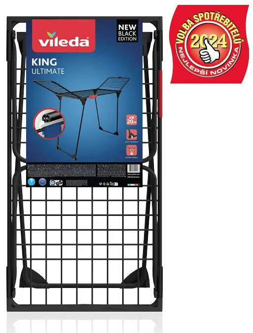 Vileda King ruhaszárító fekete 20 m