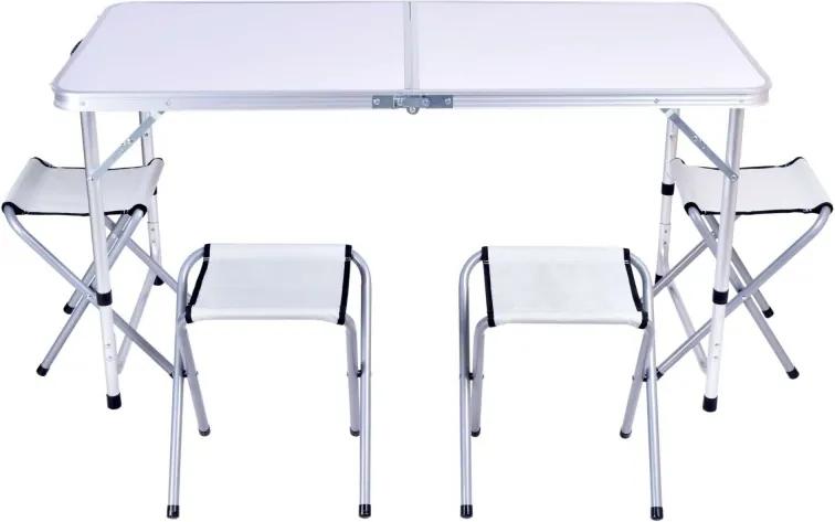 GOC Összecsukható kempingasztal TRIP, 4x székek