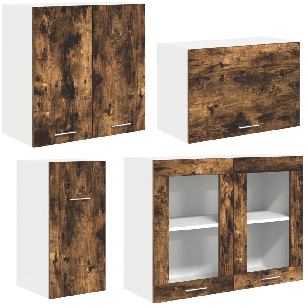 Konyhaszekrény garnitúra 8 pcs Füstölt tölgy 240 x 46 x 81.5 cm