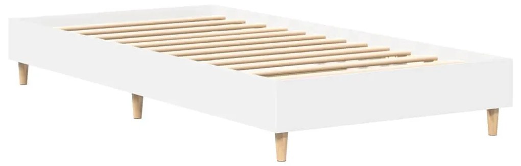 fehér szerelt fa ágykeret matrac nélkül 90 x 200 cm