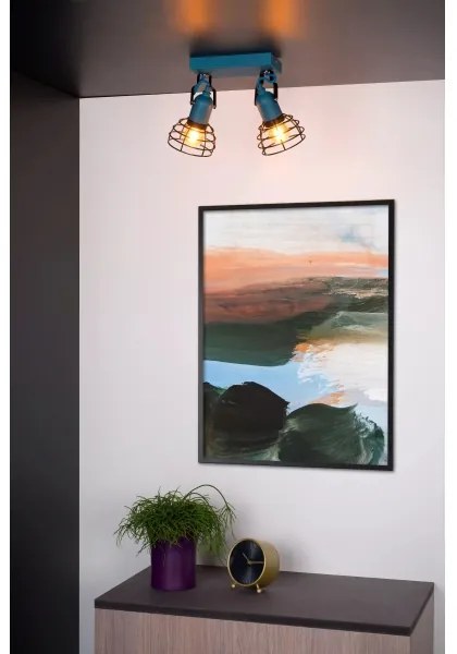 Lucide 08927/02/35 - Spotlámpa POLA 2xE27/60W/230V kék