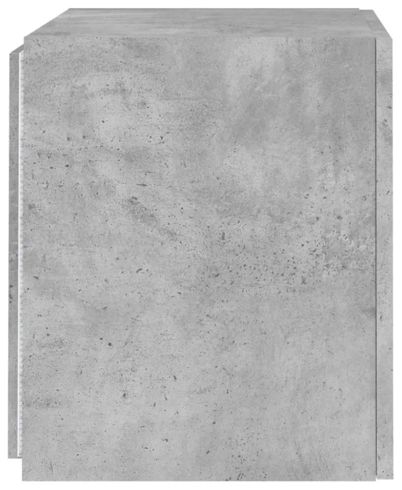 betonszürke falra szerelhető TV-szekrény LED-del 40,5x35x40 cm