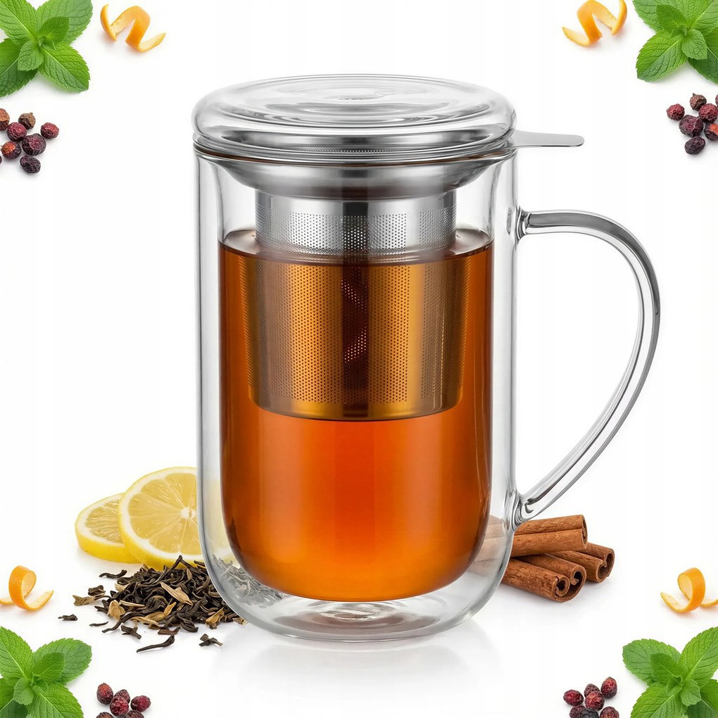 Bögre Téli Tea- És Gyógynövényfőző Thermo Pohár 500ml Fedél