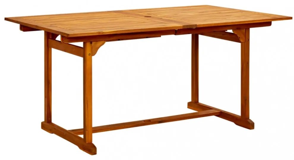 tömör akácfa kerti étkezőasztal (150-200) x 100 x 75 cm