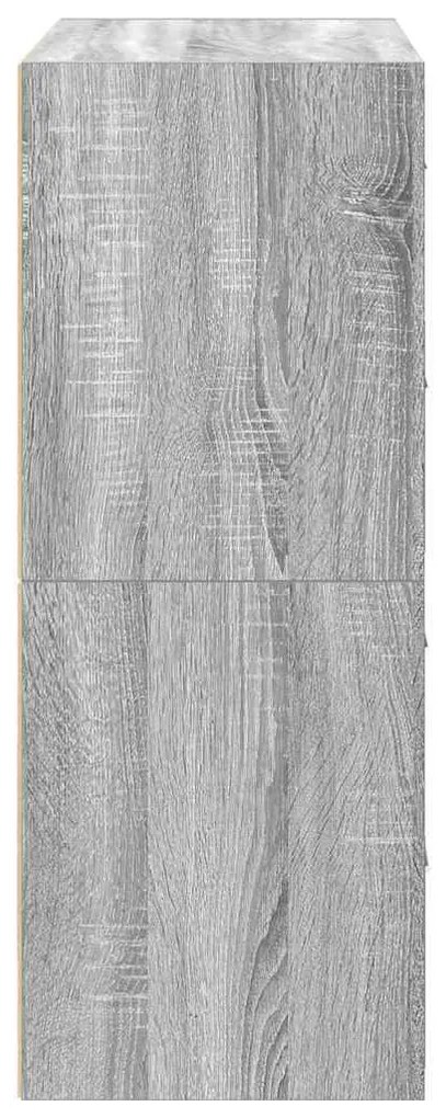 2 db szürke sonoma szerelt fa szekrény 2 fiókkal 60 x 31 x 40cm