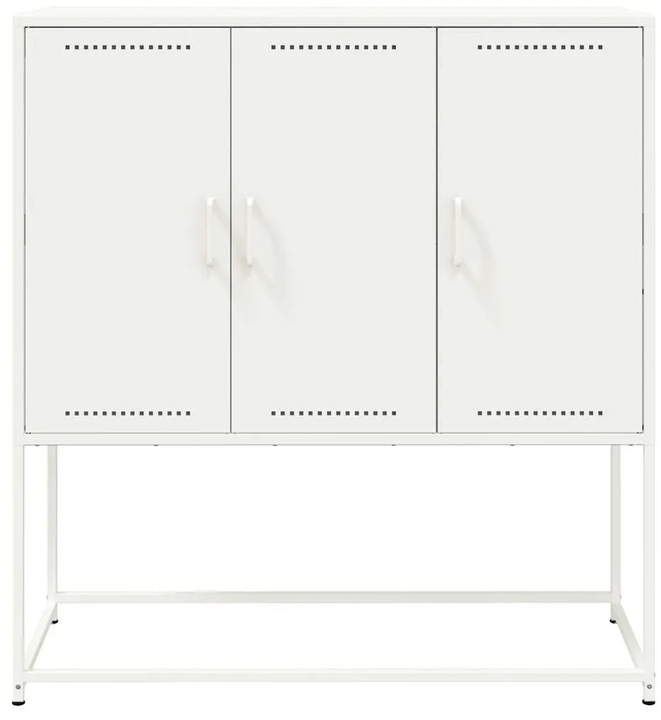 fehér acél magasszekrény 100,5 x 39 x 107 cm