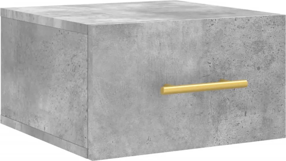 vidaXL betonszürke fali éjjeliszekrény 35x35x20 cm