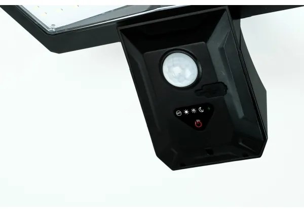 Immax 08482L-LED Napelemes érzékelős fali lámpa LED/2,6W/5,5V IP65 fekete