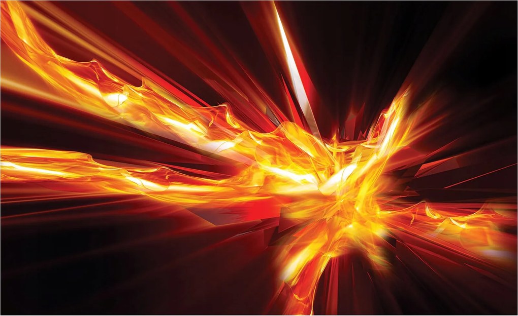 Fotótapéta Absztrakt mozgásenergia piros Sárga dinamika 208x146 +ragasztó