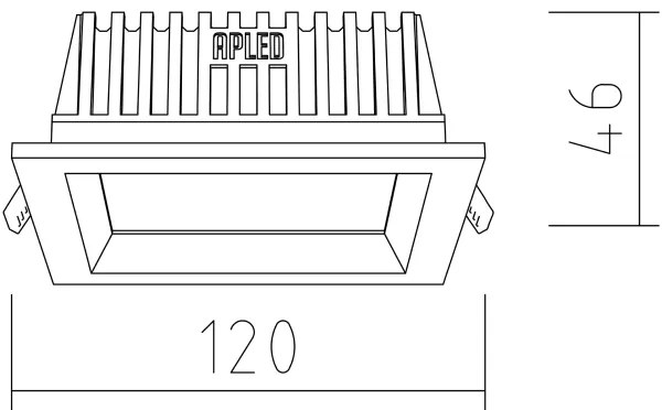 APLED - LED Lámpa SQUARE WOODLINE LED/6W/230V 4000K 12x12 cm tölgy tömör fa