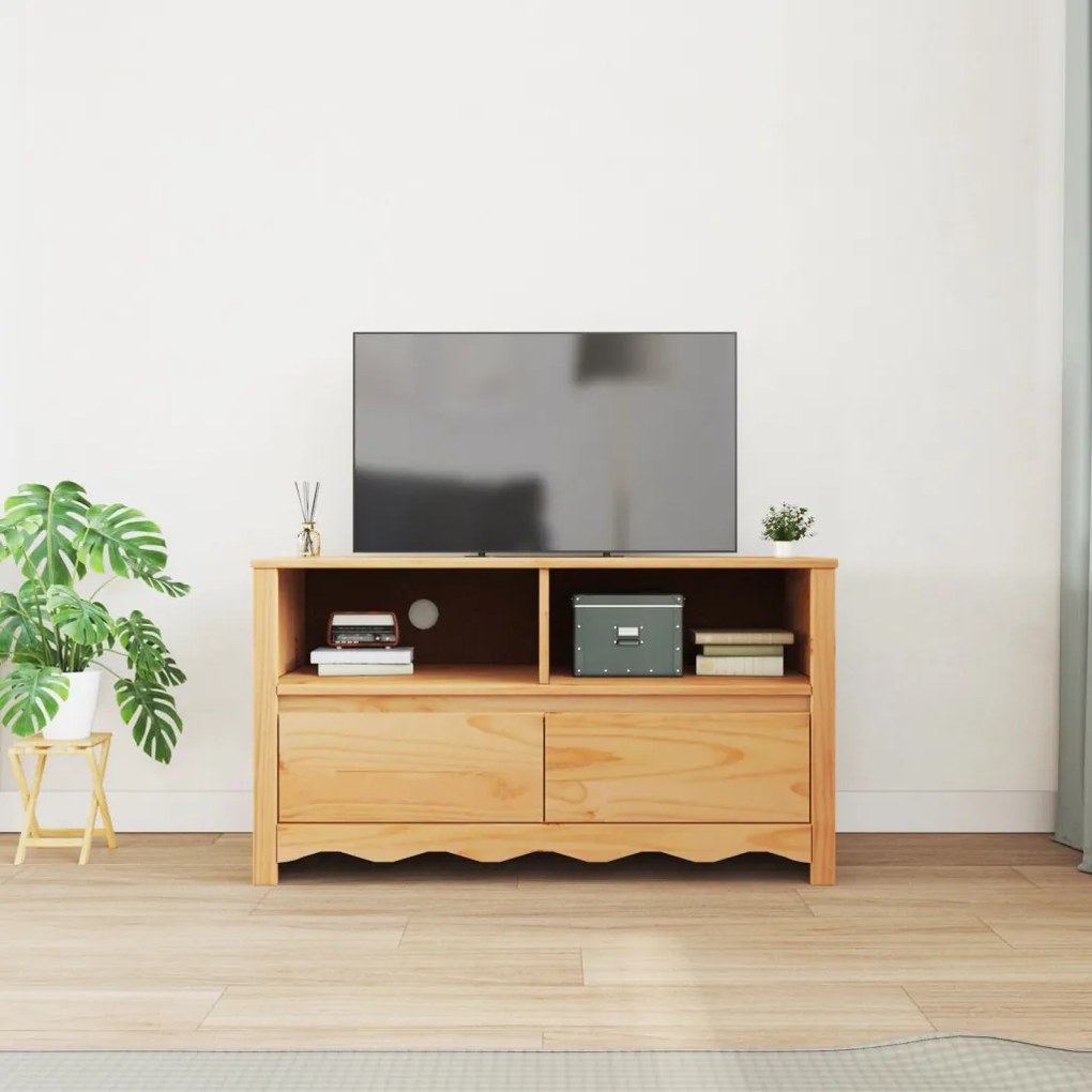 TV Szekrény &quot;&quot;DRAMMEN&quot;&quot; 99x43x55 cm Tömör Fenyő