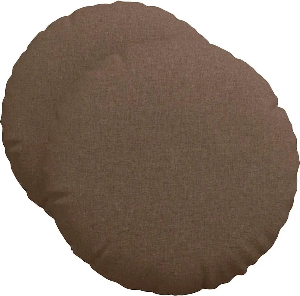 vidaXL Ülőpárnák 2 pcs Barna Ø50 x 19 cm szövet