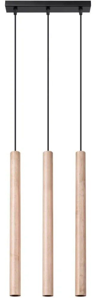 Sollux SL.1267 - Csillár zsinóron PASTELO 3xG9/8W/230V fa