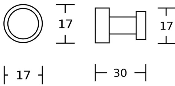 Aqualine - 5 db SAMBA fali kampó, fényes króm kivitel