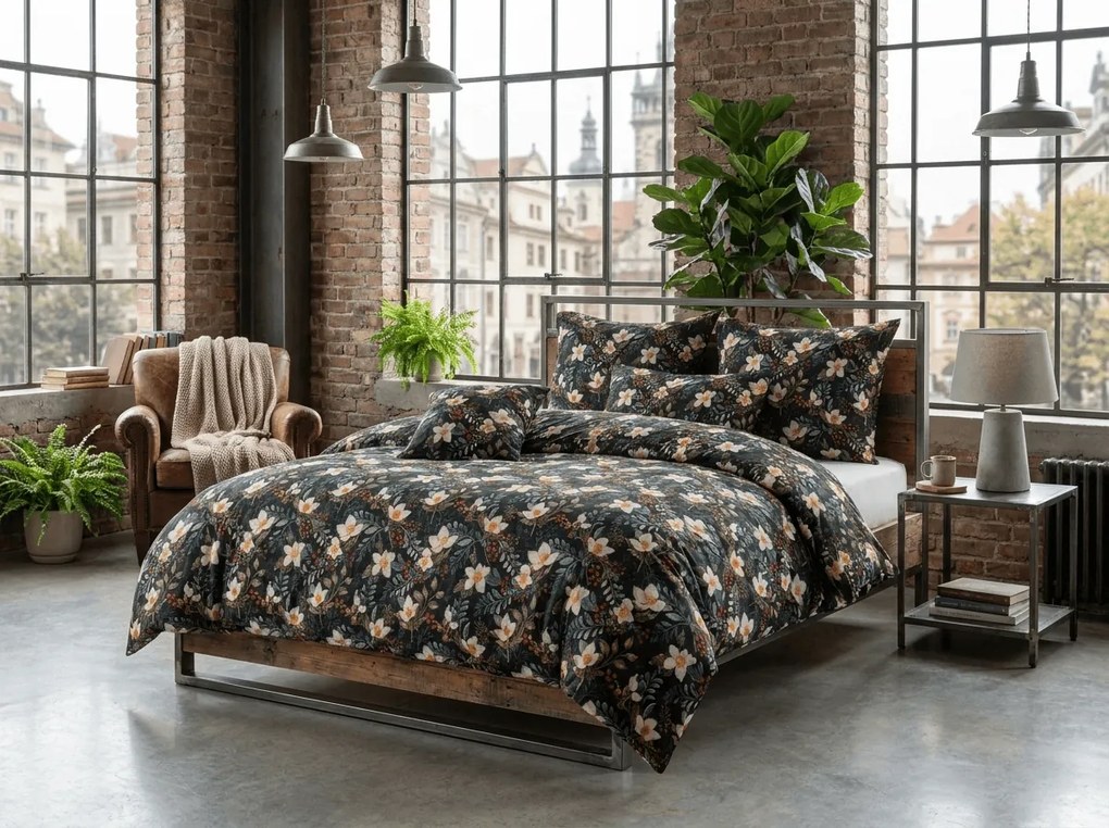 Mikroszálas ágynemű WINTER MAGNOLIA színes Ágyneműhuzat mérete: 70 x 90 cm | 140 x 220 cm