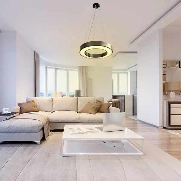 LED dimmelhető csillár zsinóron LED/45W/230V 3000-6500K fekete + távirányítás