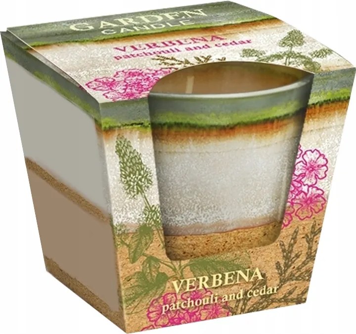 Illatgyertya üvegben Werbena virágos-citrusos Bartek Candles