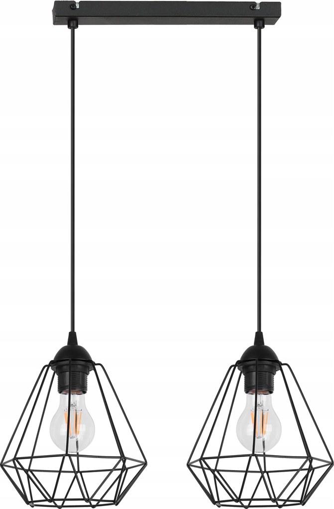 Mennyezeti Lámpa Függeszték Modern Csillár Fekete Gyémánt Loft Edison Retro