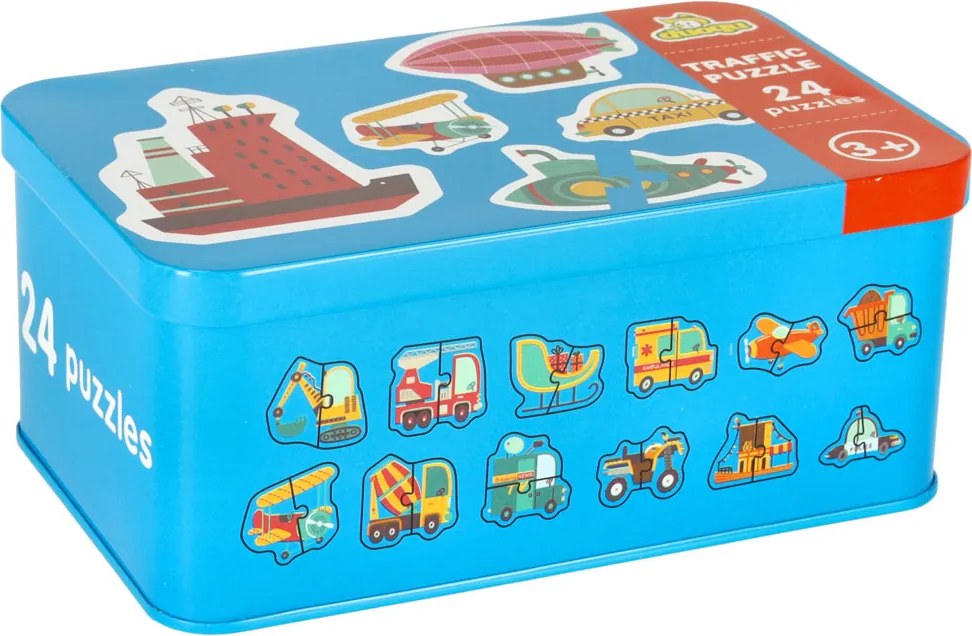 Puzzle egy dobozban járművek 24 rejtvények