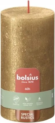 Bolsius Rusztikus fatörzsgyertya Shimmer 60H 2db