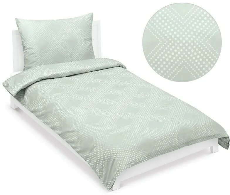 Bellatex szatén lepedő Linie menta , 140 x 200 cm,70 x 90 cm, 140 x 200 cm, 70 x 90 cm