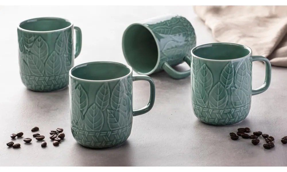 Türkiz porcelán bögre szett 4 db-os 400 ml Heath Jade – Ladelle