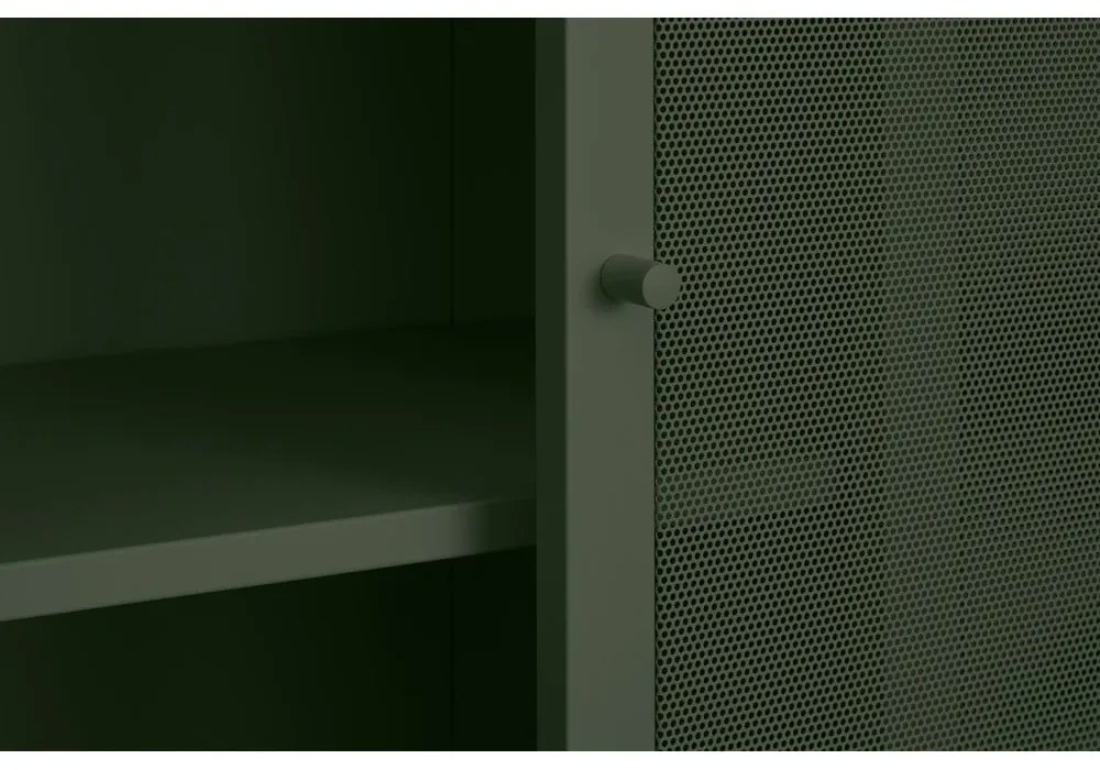 Sötétzöld fém szekrény tolóajtóval 90x180x40 cm Veep – Unique Furniture