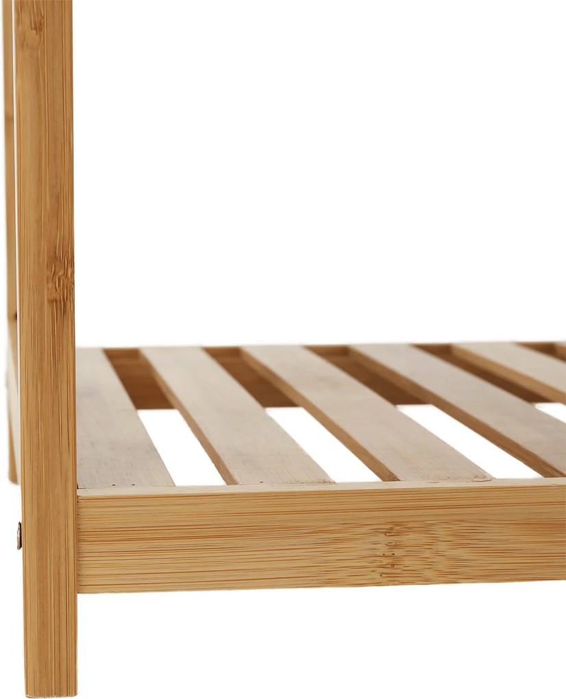 4 polcos polcállvány, természetes bambusz, FIORE TYP 2