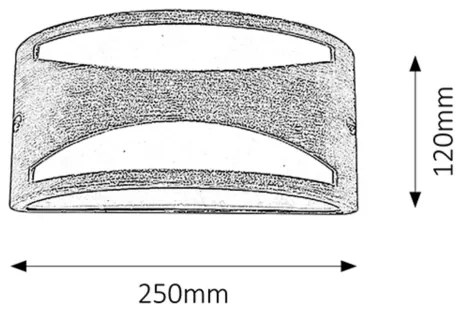 Rabalux 8510 - Kültéri fali lámpa MANHATTAN 1xE27/60W/230V