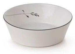 27 darabos étkészlet, fehér/fekete/porcelán