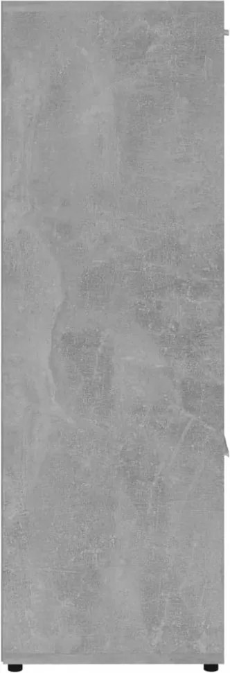 betonszürke szerelt fa könyvszekrény 90 x 30 x 90 cm