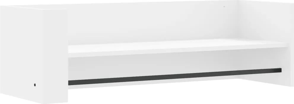 vidaXL fehér szerelt fa fali polc 100 x 35 x 30,5 cm