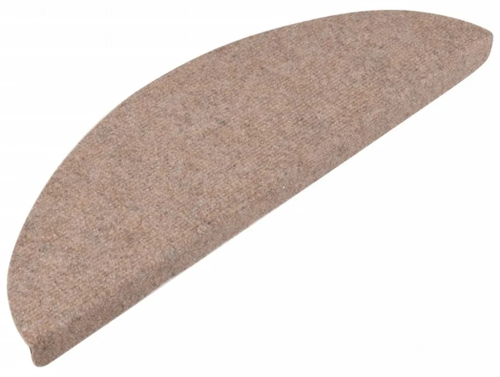 15 db bézs öntapadó lépcsőszőnyeg 56x17x3 cm